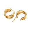 304 Stainless Steel Triple Hoop Earrings STAS-D171-26G-2