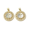 Brass Micro Pave Clear Cubic Zirconia Pendants KK-I708-04D-G-1