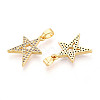 Brass Micro Pave Cubic Zirconia Pendants KK-N257-63G-2