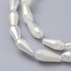 Electroplated Opaque Glass Beads Strands X-EGLA-L015-FR-B11-2