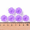 Transparent Frosted Acrylic Bead Caps MACR-S371-04A-747-4