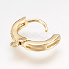 Brass Huggie Hoop Earring Findings X-KK-L152-20G-2