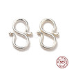 925 Sterling Silver S Shape Clasps STER-K177-07C-S-1