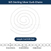 1M Rhodium Plated 925 Sterling Silver Curb Chains STER-BBC0007-95-2