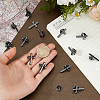 24Pcs Cross Alloy Lapel Pin Backs for Backpack Clothes JEWB-FH0002-99B-3