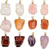 Fingerinspire 12Pcs Natural Gemstone Pendants FIND-FG0001-60-1