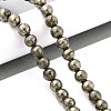 Natural Pyrite Beads Strands G-A250-A01-01-4