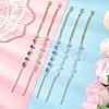 Round Natural Gemstone Beads Link Bracelets BJEW-JB13488-1