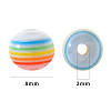 50Pcs Transparent Stripe Resin Beads RESI-YW0001-02D-3