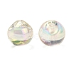 UV Plating Rainbow Iridescent Acrylic Beads OACR-F006-08H-2