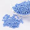DIY Craft Beads 8/0 Opaque Colors Lustered Round Glass Seed Beads X-SEED-A012-3mm-123B-1