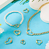 5Pcs 5 Styles Brass Screw Carabiner Lock Charms KK-TA0008-24-7