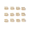 Brass Micro Pave Cubic Zirconia Column European Beads KK-F835-18-G-1