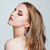 12 Pairs 12 Color Bling Resin Teardrop Dangle Earrings EJEW-AN0001-66-6