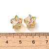 Star Rack Plating Brass Enamel Beads KK-M298-01G-2