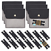 6Pcs Square PU Leather Jewelry Storage Bags with Iron Button ABAG-OC0001-18D-1