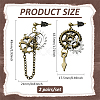 2 Pairs Alloy Toothed Wheel Dangle Stud Earrings EJEW-HY0001-19C-2