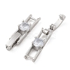 Rack Plating Brass Micro Pave Cubic Zirconia Watch Band Clasps KK-A234-016P-02-3