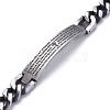 Religion 304 Stainless Steel Cuban Link Chain Bracelets BJEW-P263-H01-AS-3