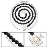 Black Plastic Imitation Pearl Round Beaded Bag Handles FIND-WH0127-22F-2