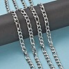 Tarnish Resistant 304 Stainless Steel Mother-Son Chains CHS-K001-32-7mm-5