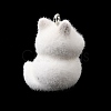 Flocking Opaque Resin Pendants RESI-G128-01O-2