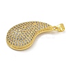 Rack Plating Brass Micro Pave Cubic Zirconia Pendants KK-I718-13G-2