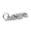 Brass Micro Pave Cubic Zirconia Charms ZIRC-F131-06P-3