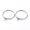 316 Surgical Stainless Steel Hoop Earring Findings STAS-J025-01A-P-1