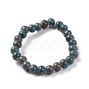 Handmade Fancy Antique Glazed Porcelain Ceramic Round Beads Strands PORC-L019-6mm-11-2