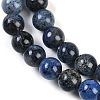 Natural Dumortierite Beads Strands G-G167-A06-8MM-4