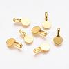 Tibetan Style Alloy Glue On Flat Pad Pendant Bails TIBEP-1124-G-FF-1