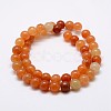 Natural Red Aventurine Bead Strands G-G735-39-6mm-2