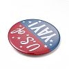 Independence Day Flat Round Tinplate Badge Pins JEWB-G021-01A-3