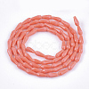 Opaque Solid Color Glass Beads Strands GLAA-T009-001C-2