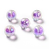Two Tone UV Plating Rainbow Iridescent Acrylic Beads LS-TACR-D010-03B-07-1
