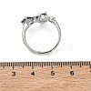 Brass & Cubic Zirconia Finger Rings CU-CBA7E55-12P-5