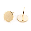 Flat Plate 201 Stainless Steel Stud Earring Findings X-STAS-I095-04-G-2