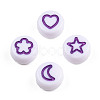 White Opaque Acrylic Beads MACR-N008-41G-5