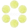 12Pcs Handmade Faux Rabbit Fur Pom Pom Ball Covered Pendants WOVE-SC0001-06C-1