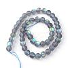 Synthetic Moonstone Beads Strands G-R375-6mm-A03-2
