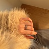 925 Sterling Silver Micro Pave Cubic Zirconia Finger Rings for Women RJEW-F180-05P-3