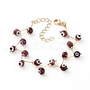 Handmade Evil Eye Lampwork  Beaded Bracelets BJEW-JB05855-02-1
