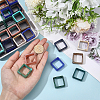 80Pcs 8 Colors Acrylic Bead Frame OACR-ME0001-17-3