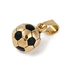 Trendy Necklace Findings 304 Stainless Steel FootBall/Soccer Ball Pendants STAS-L012-B01G-2