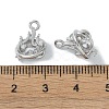 Brass Micro Pave Clear Cubic Zirconia Pendants KK-H482-08P-3