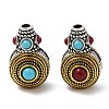 Rack Plating Tibetan Style Alloy 3 Hole Guru Beads FIND-B023-07-2