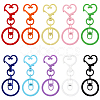 20Pcs 10 Colors Iron Keychain Clasps FIND-SC0017-35-1