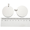 Non-Tarnish 201 Stainless Steel Flat Round Mirror Polished Finish Stamping Blank Tag Pendants STAS-S030-10-3