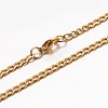 Boy's 304 Stainless Steel Curb Chain Necklaces NJEW-E026-13G-1